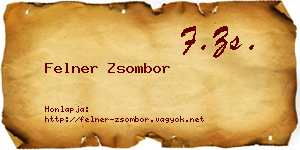 Felner Zsombor névjegykártya